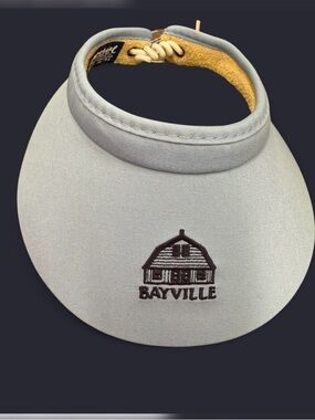 Bayville Women's Light Blue Visor Hat with Embroidered Logo